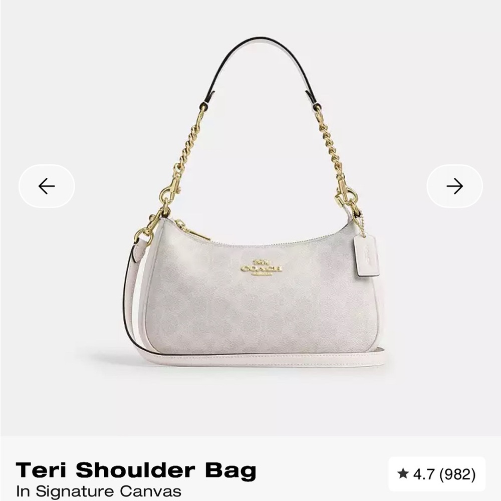 Coach Women's White/Cream Shoulder Bag - Picture 8 of 8